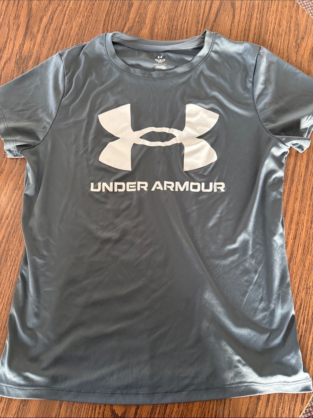 Under Armour Short Sleeve Logo Tee - Charcoal with White Logo